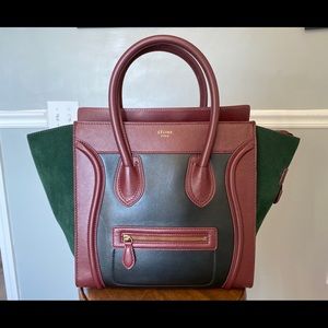 Celine Mini Luggage Tote - Suede and Leather